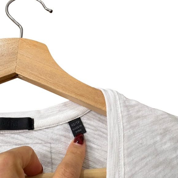 ATM SLUB JERSEY SCHOOLBOY V-NECK TEE WHITE SIZE XS - Picture 4 of 9